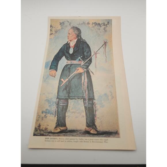 Print Red Jacket by George Catlin Seneca Chief Native American Wall Art 11x7 - Picture 1 of 8